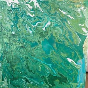 Green Acrylic Painting